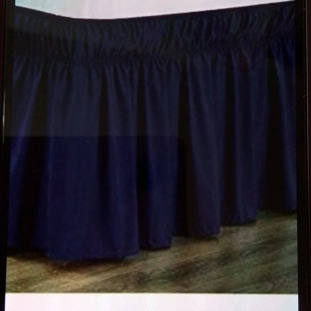 Reversible Red/Blue Twin Comfortor and Blue Bedskirt